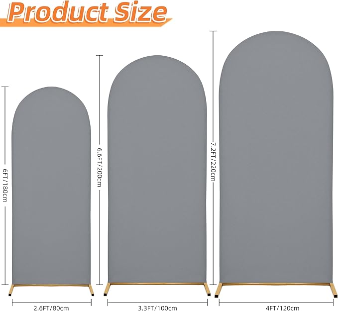 7.2FT Wedding Arch Covers Arch Backdrop Cover Arch Stand Covers Set Arch Cover - Image 2