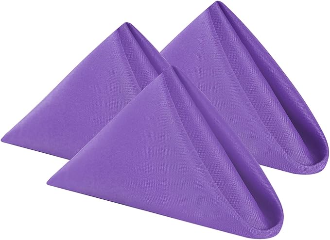Cloth Napkins 17x17 inch Washable Polyester Dinner Napkins Soft Table Napkins by Cupuamon