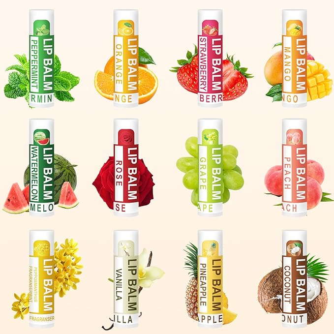 DMSKY Natural Lip Balm Bulk 60 Pack, Moisturizing Lip Balm - Image 2