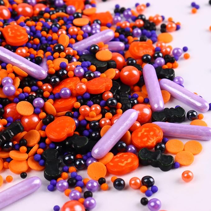 Edible Halloween Sprinkles for Cake Decorating 7ounce, Pumpkin Bats Sprinkles - Image 6