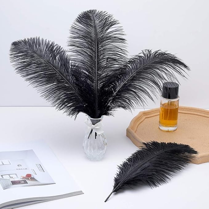 Ballinger Black Ostrich Feathers Bulk - Image 5