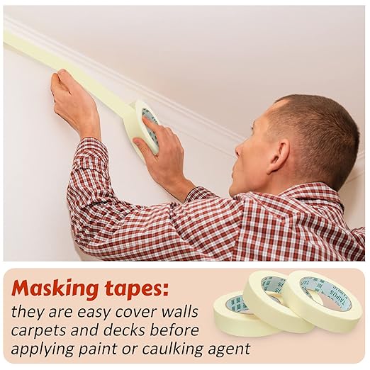 Masking Tape Bulk General Purpose Masking Painting Tape 55 Yards - Image 6