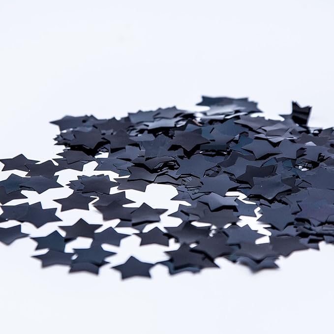 Black Star Confetti, Foil Glitter Table Confetti, Sparkling by Tim%26Lin