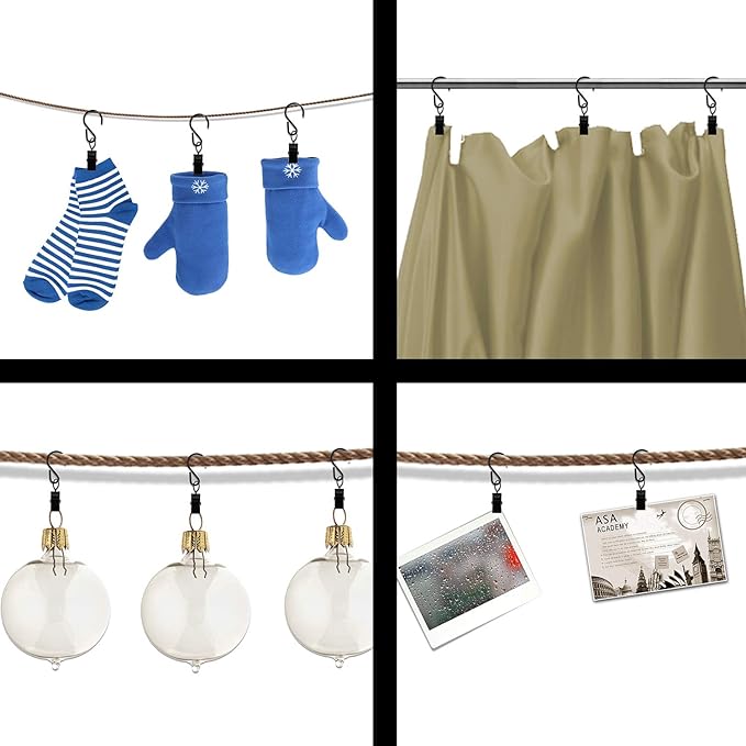 Coideal Curtain Clips Gutter Hooks, Indoor and Outdoor - Image 4