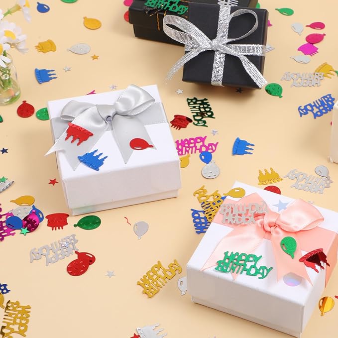 Happy Birthday Confetti Glitter Metallic Foil Table Confetti Multicolor - Image 4