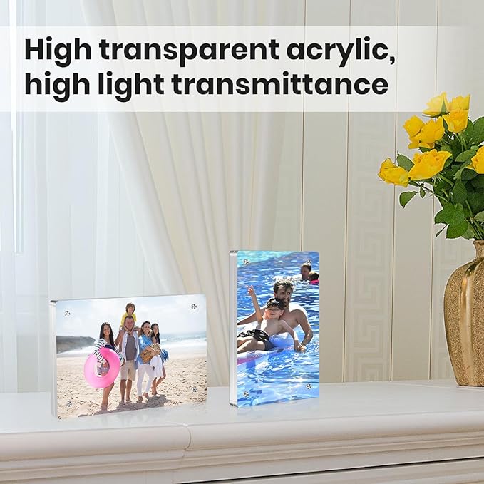 Acrylic Magnetic Photo Frame, 4x6 Inch Double-sided Magnetic Photo Frame - Image 6
