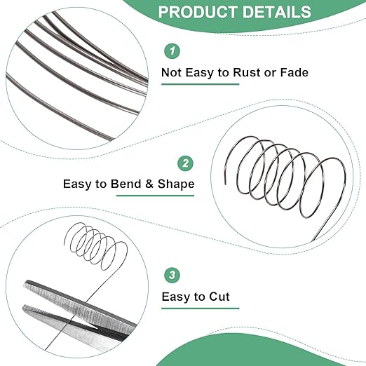 0.4 mm/26 Gauge Copper Wire for Jewelry Making, 30.2FT Copper Beading Craft - Image 2
