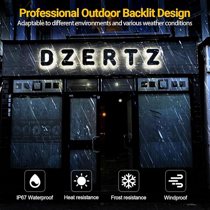 Custom Led Business Backlit Signage, Customizable 3d Laser Cut Metal Business - Image 5