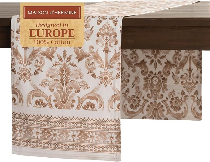 Maison d' Hermine Table Runner 100% Cotton Double Layer Table Runners 72 inches by MaisondHermine