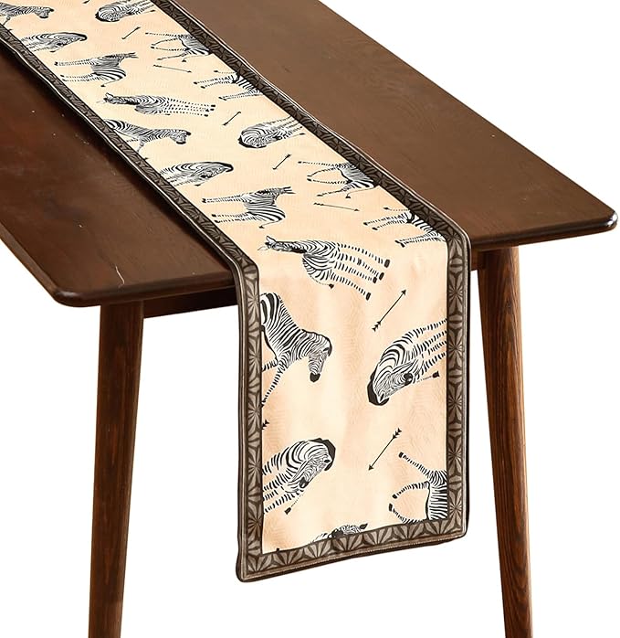patdrea Designer Elegant Wild Animals Velvet Table Runner, Decoration by Welcometopatdrea