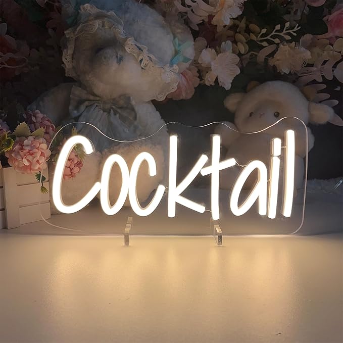Cocktails Table Neon Sign Desk Lamp Led Beer Bar Neon Lights - Image 5