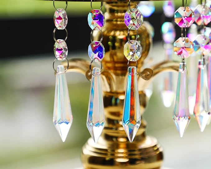 H&D HYALINE & DORA 20pcs 55mm Suncatcher Aurora Chandelier Icicle Crystal - Image 7