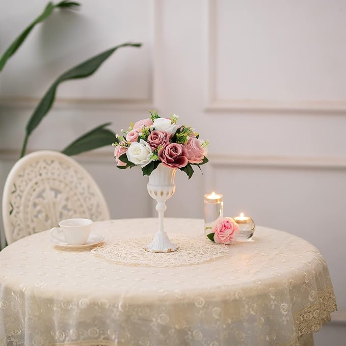 BLOSMON Dusty Rose Flowers Decoration: 2 Pcs Pink Artificial Flowers Balls - Image 7