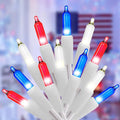 4th of July Decorations Lights Red White & Blue 200 Count 40 Feet Patriotic by Yiaht