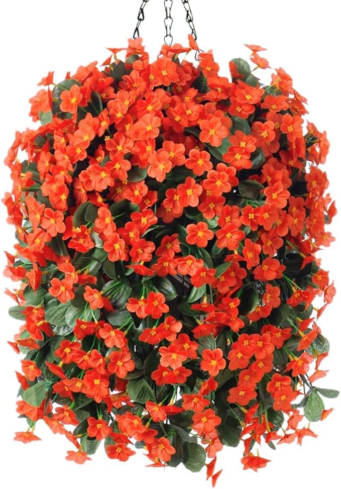 Artificial Fake Fall Hanging Flowers Plants Baskets by HyeFloraartificialflowers