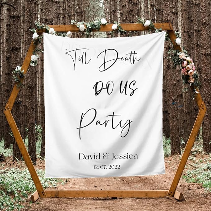 Till Death Do Us Party Backdrop by DEVONDESIGN