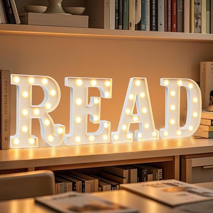 Pooqla LED Marquee Letter Lights Sign, Light Up Alphabet Letter - Image 6