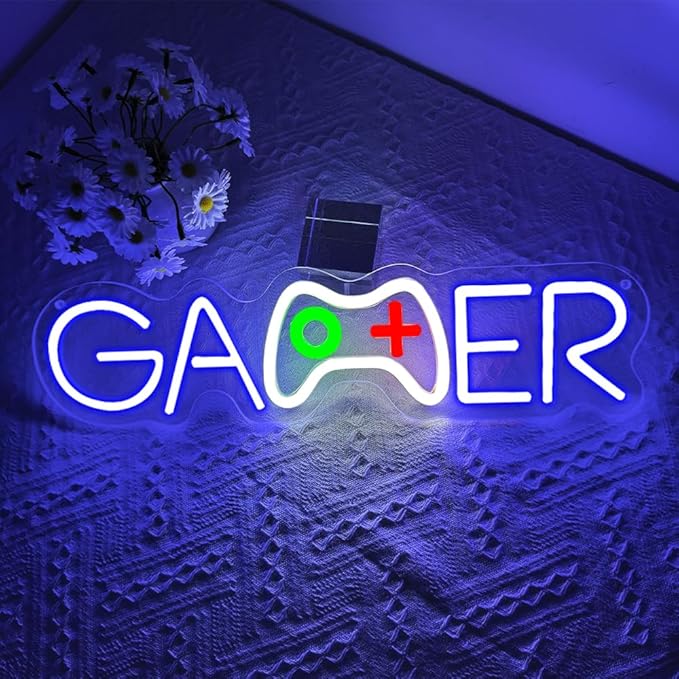 Gamer Neon Sign, Gamepad Shaped Dimmable LED Light Signs - Image 8