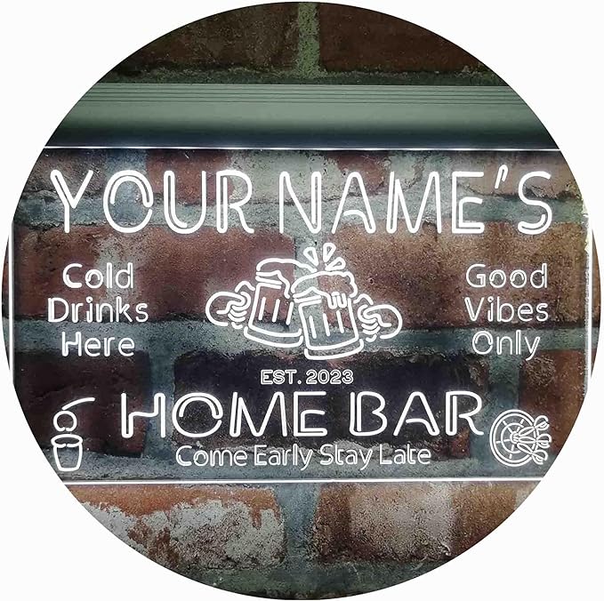 ADVPRO Personalized Your Name Custom Home Bar Beer Established Year Single by ADVPRO