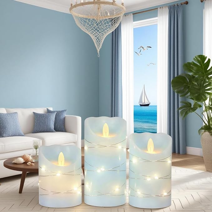 Silverstro Nautical Flameless Candles - Image 2