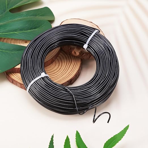 Fashewelry 180 Feet 12 Gauge Aluminum Wire Black Bendable Metal Craft Wire - Image 6