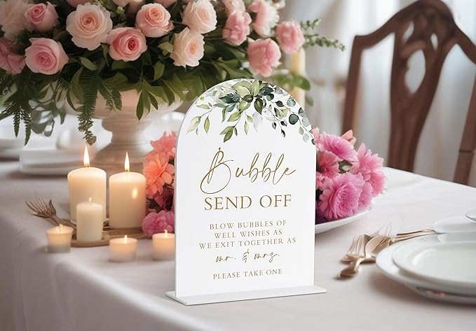 Bubbles for Wedding Send Off, Marriage Signs for Ceremony and Reception - Image 4
