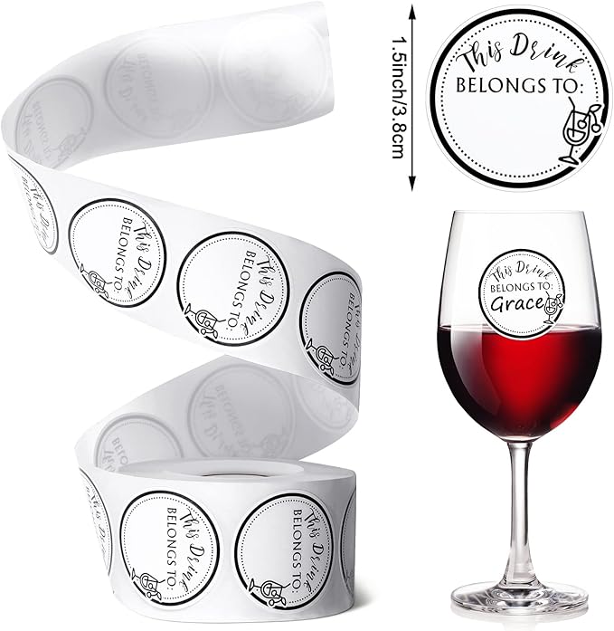Zonon 600 Pieces Drink Stickers - Image 2
