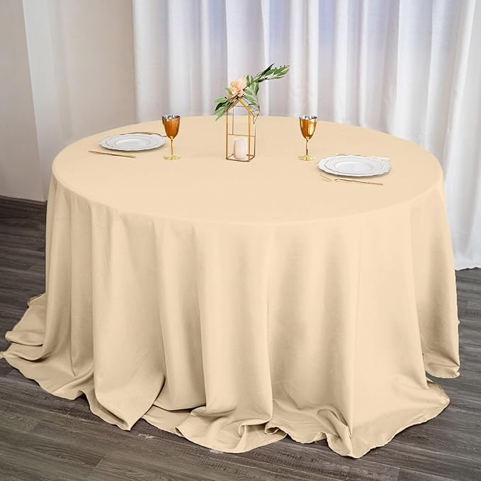 Efavormart Round Tablecloth, 132 Inch Stain & Wrinkle Resistant Washable Table - Image 8