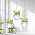 Crystal Suncatchers Gold Butterfly 40mm Crystal Prisms Ball Rainbow Maker by LONGSHENG-SINCE2001-