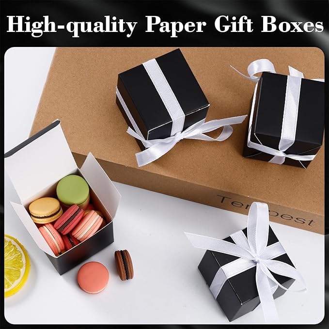 COCPOK 50 Pack Black Gift Boxes, Small Candy Boxes - Image 6