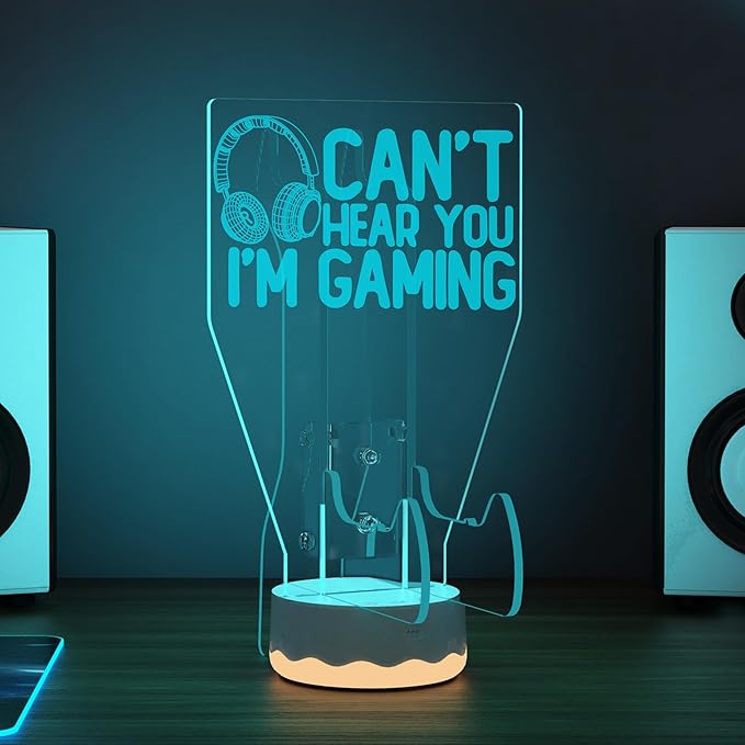 Light Up Headset and Controller Stand, 16 Colors 3D LED Lights Gamepad - Image 6