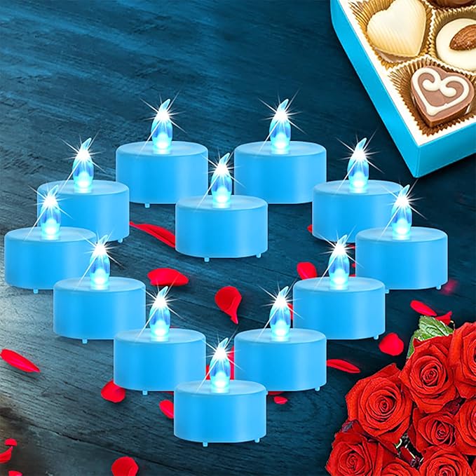 Nancia Tea Lights, Flickering Warm Yellow, 200 Hours Battery-Powered Tea Light - Image 2