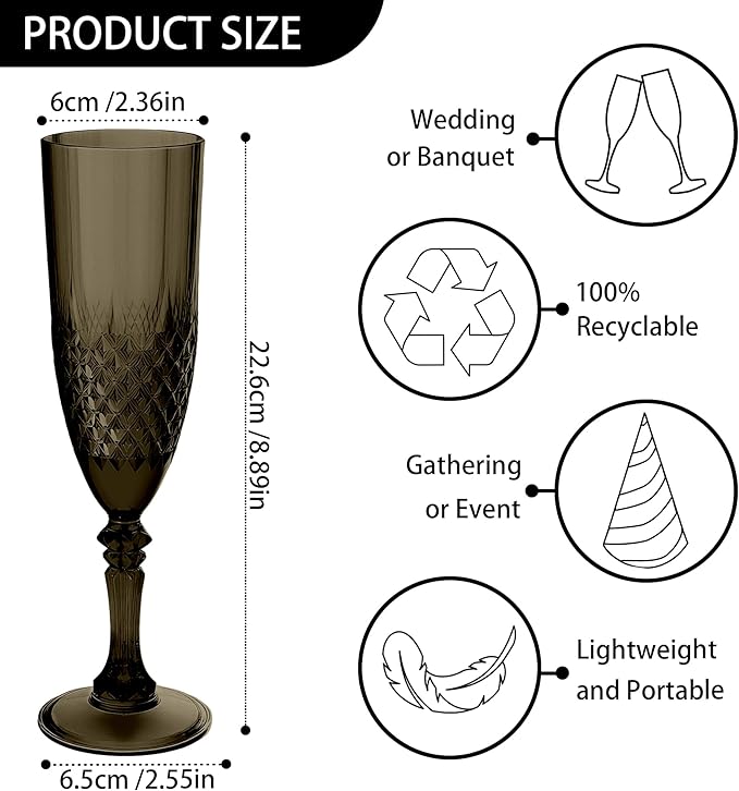 Plastic Champagne Flutes - Image 2