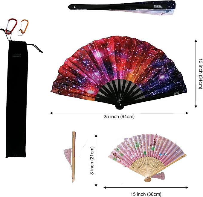Rave Fan - Large Folding Fans - Galaxy Rave Accessories - Image 4