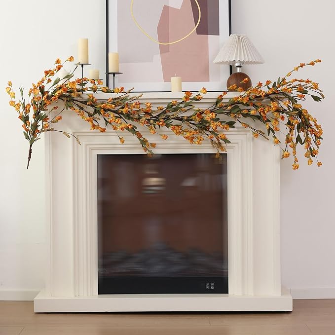 Mizii Fall Garland Artificial Flower Garlands 6 Feet Fake Wildflower Floral - Image 4