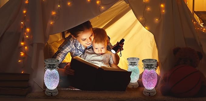 YAKii 9.5" Pineapple LED Color Changing Shine Lamp, Swirling Water Waves Lamp - Image 8