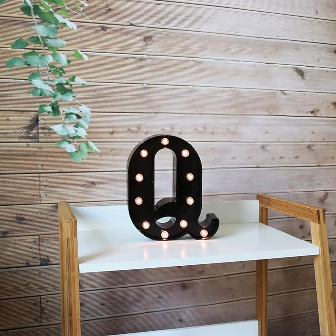 OYCBUZO Light Up Black Alphabet Marquee Letters Sign LED Marquee Number Lights - Image 2