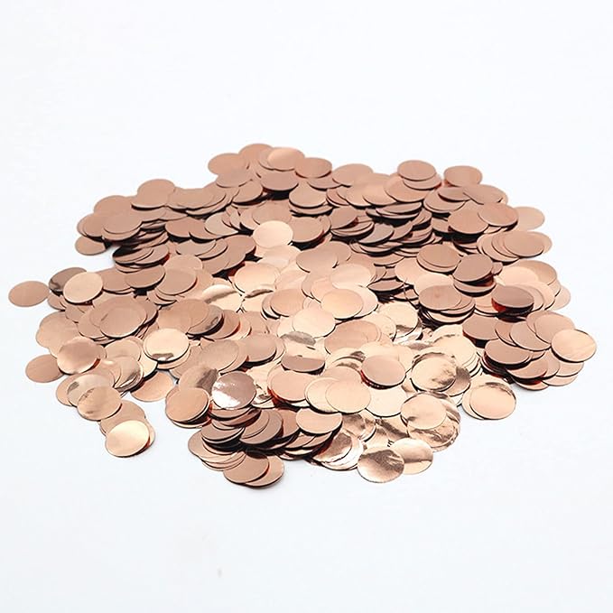 Rose Gold Foil Confetti, Round Dots Glitter Table Confetti, Sparkling by Tim%26Lin