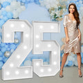 imprsv Marquee Numbers Large 25th-Birthday Decorations: 4ft Light Up Number by Letsmakeitimpressive