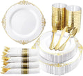 Nervure 350PCS Gold Plastic Plates by Nervure