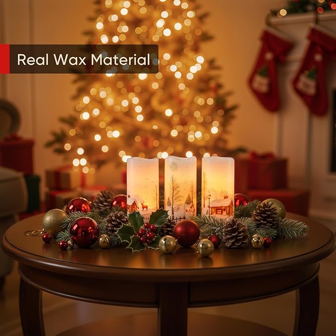 Homemory Christmas Flameless Candles Battery Operated - Image 3