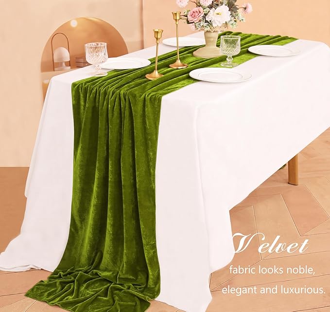 Velvet Table Runner 20 x 120 Inches 10ft Luxurious Thick Soft Velvet Christmas - Image 6