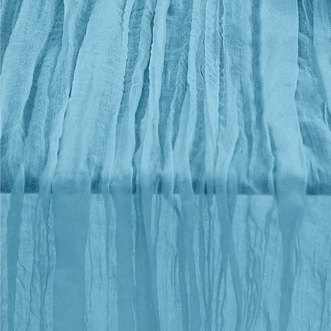 1 Pack Baby Blue Cheesecloth Table Runner 35x120 Inch 10Ft Rustic Gauze Cheese - Image 6