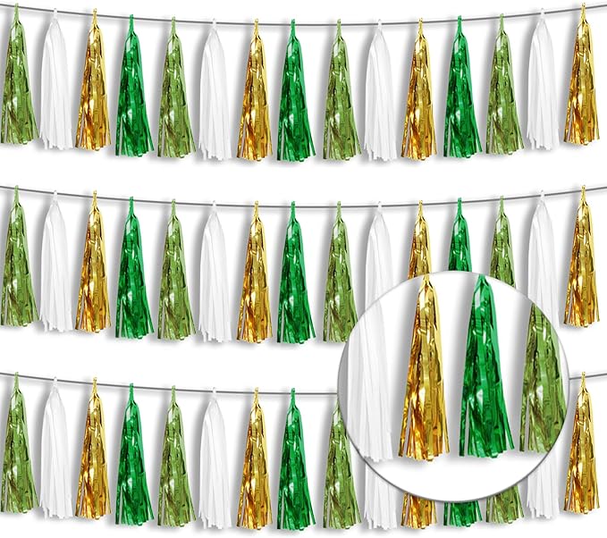 3P Metallic Fringe Tassel Banner Garland Foil Tinsel Streamer Wall Hanging by Xuuf