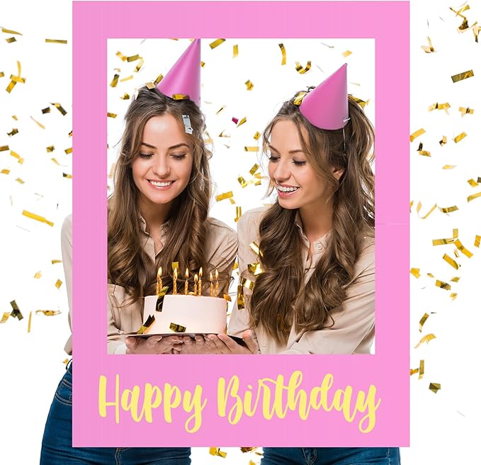 32 x 24 Inch Large Photo Booth Props Picture Frame Happy Birthday Party Frame - Image 3
