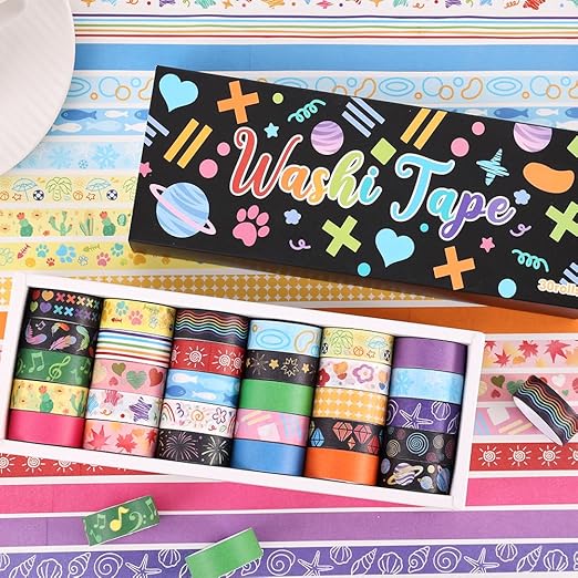 30 Rolls Colorful Theme Washi Tape Set - Image 6