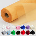 Crystal Organza Fabric Tulle 11 Inch by 50 Yards Sheer Tulle Rolls by ICOSHOW