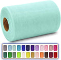 Aqua Blue Tulle Fabric Roll 6 Inch X 300 FT Matte Tulle Ribbon Netting Mesh by MIGLORIA