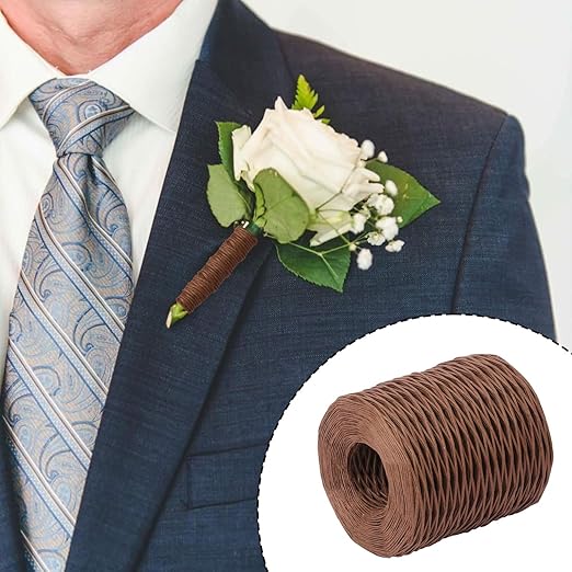 4 Roll 656Ft Brown Floral Wire, Rustic Vine Bind Wire - Image 5