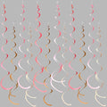 36 Pcs Boho Hanging Swirl Decorations Brown Blush Pink Felt Swirl Streamer by pinkblume